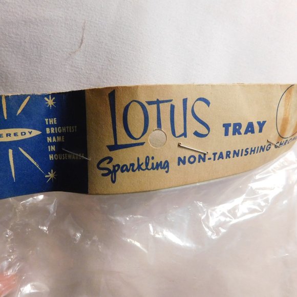 Vintage Everedy Lotus Leaf Serving Metal Tray - Picture 2 of 6